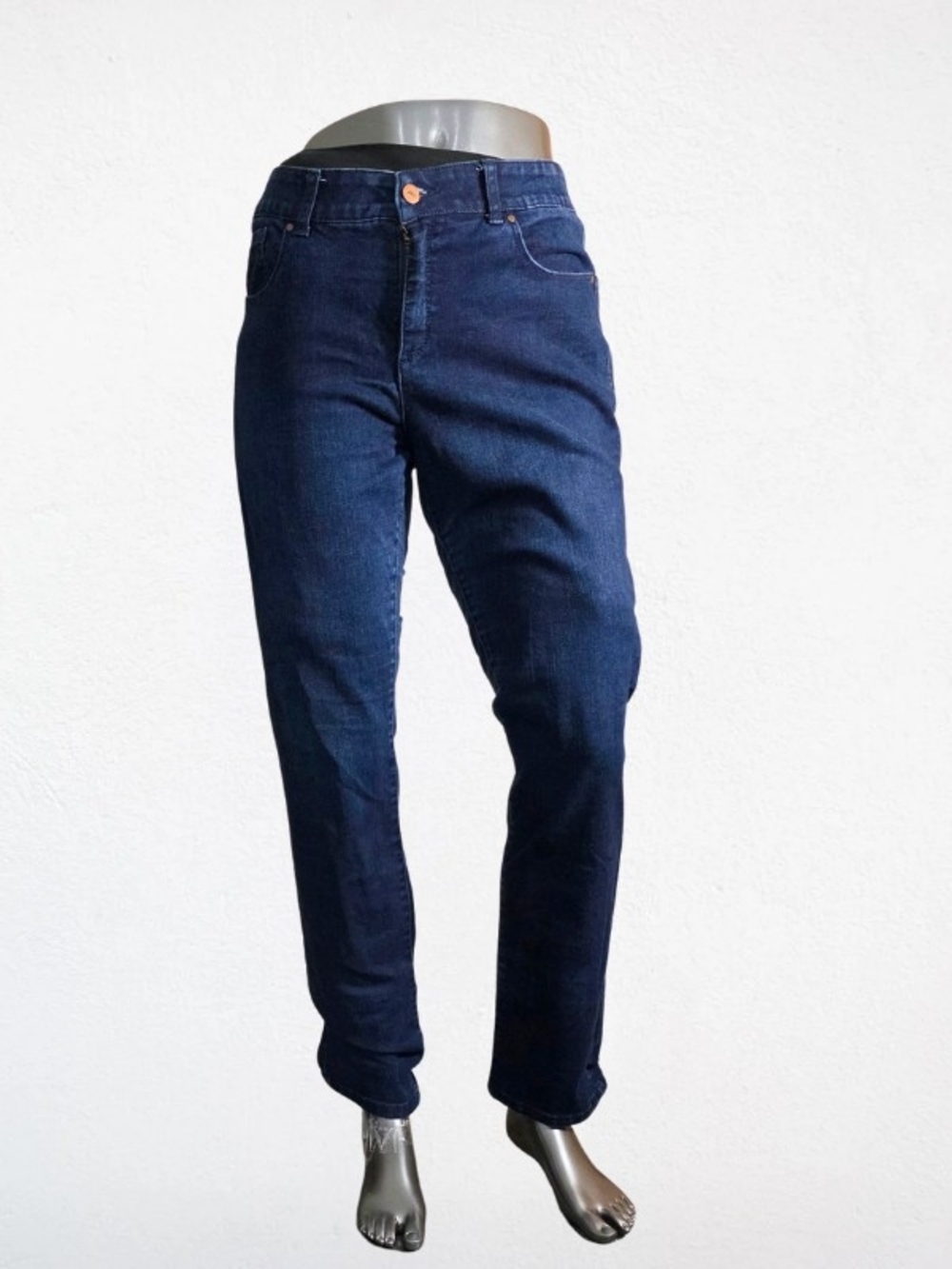Jones New York Dark Indigo Wide-Leg Jeans